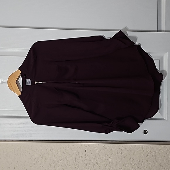 New York & Company Zip Up Shirt - Picture 1 of 4